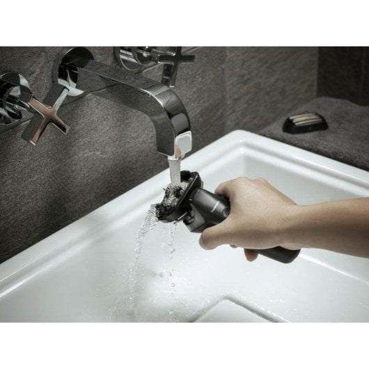 Barbeador Facial Panasonic ES-LS6A Recarregável 50min Seco e a Húmido 6 Lâminas Carregamento Rápido