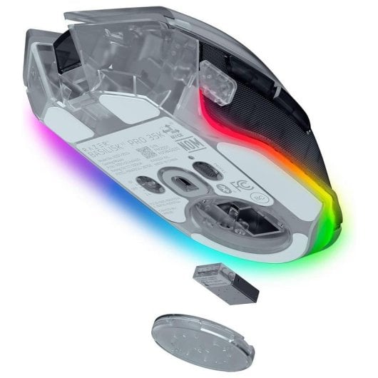 Ratón Razer Basilisk V3 Pro Inalámbrico RF Bluetooth 35000 DPI Blanco RGB