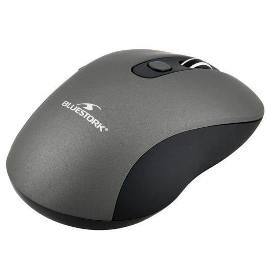 Ratón Bluestork M-WL-OFF60 Wireless 1600 DPI Nero Grigio 6 Pulsanti Ambidestro