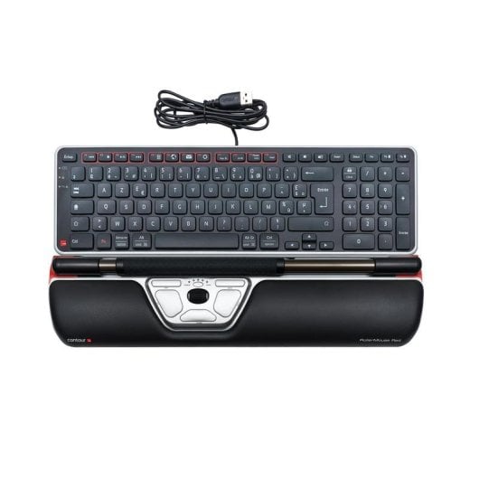 Souris Contour Design RollerMouse Red Filaire USB 2800DPI Noir Rouge Argent Repose-poignets