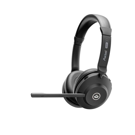Auriculares Axtel AXH-ONEBTD-CB inalámbricos Bluetooth para oficina con Cancelación de Ruido, Micrófono y carga USB-C, c