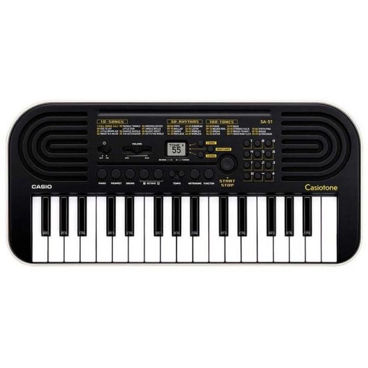 Digitalpiano Casio SA-51 32 Tasten LCD Schwarz Batteriebetrieb