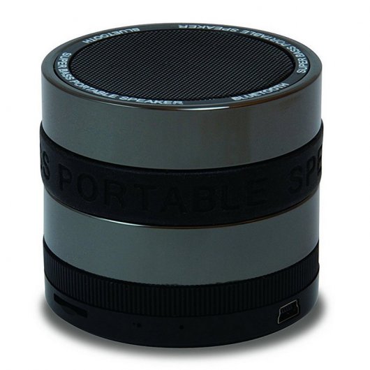 Conceptronic Super Bass Altavoz Bluetooth Cilindro Gris