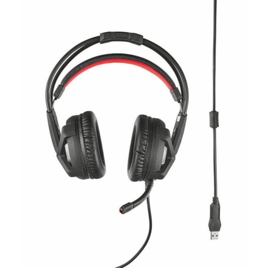 Auriculares Trust GXT 353 com fio USB Gaming Iluminação Vibração Preto/Vermelho