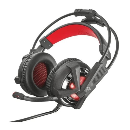 Auriculares Trust GXT 353 com fio USB Gaming Iluminação Vibração Preto/Vermelho