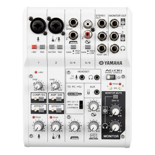 Yamaha AG06 Mesa de Estudio 6 Canales