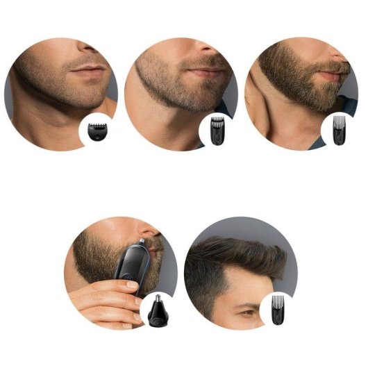 Multigroomer Braun MGK3020 Kabellos 40min Nass und Trocken 13 Einstellungen 4 Aufsteckkämme Schnellladung