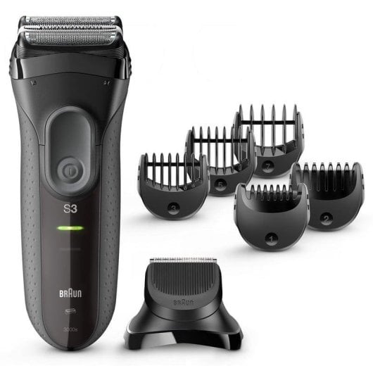 Elektrorasierer Braun Series 3 3000BT Kabellos 45min Wasserdicht 5 Aufsteckkämme Schnellladung