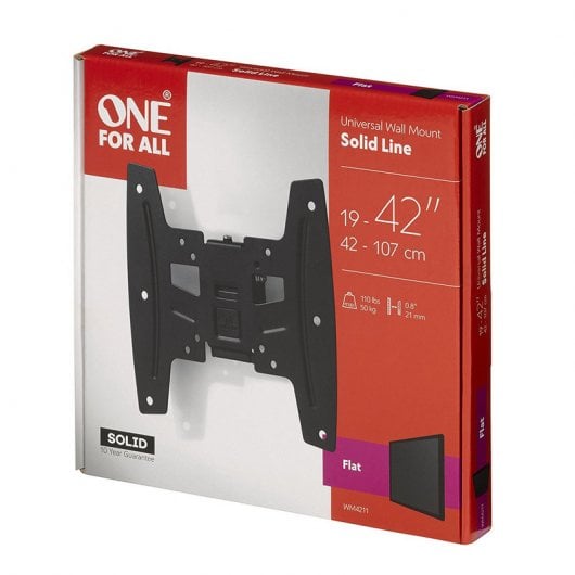 One For All Soporte TV Fijo 19"/42" VESA 200X200 Max 50Kg