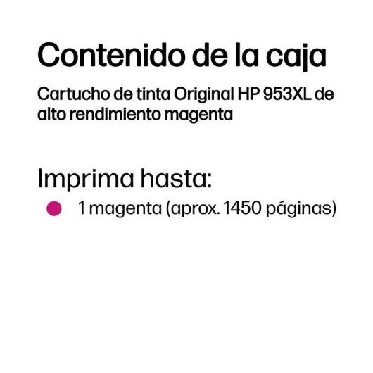 Cartouche Tinta HP 953XL Magenta Haute Capacité Original