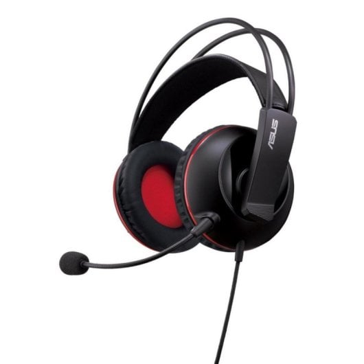 Auriculares Asus Cerberus mit Kabel 3,5 mm Gaming Sound Neodym-Magnet Mikrofone schwarz rot