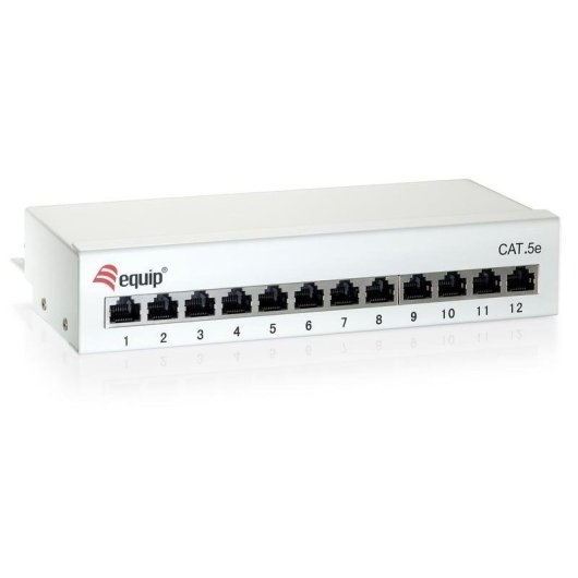 Panel de Parcheo Equip 227362 12 Puertos Cat 6 Sobremesa
