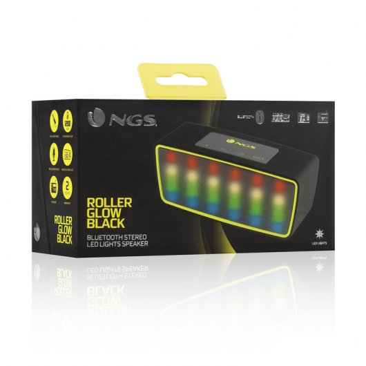 NGS Roller Glow Black Altavoz Bluetooth