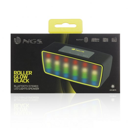 NGS Roller Glow Black Altavoz Bluetooth