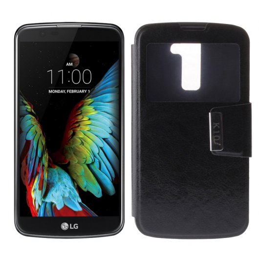 LG K10 4G Negro Libre + Funda View Cover