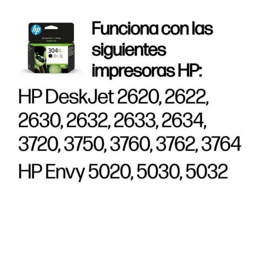 HP 304XL Cartucho Tinta Alta Capacidad Original Negro