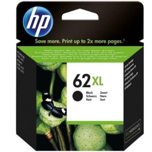 Cartouche d'encre originale HP 62XL Haute Capacité Noir Pigments durables