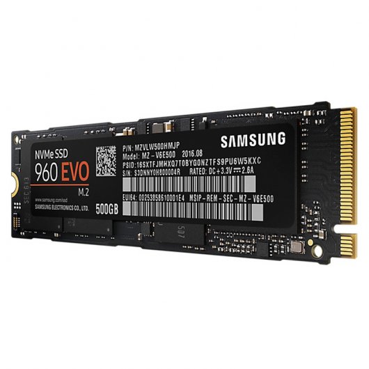 Samsung 960 EVO NVMe M.2 SSD PCI-e 500GB