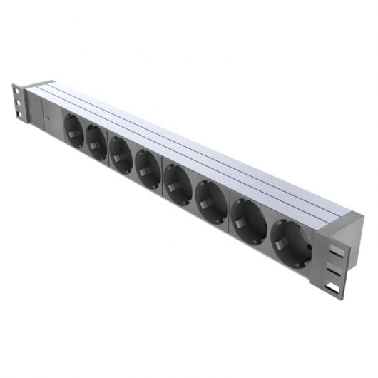 Multipresa MicroConnect 8 uscite per rack 1U 19".