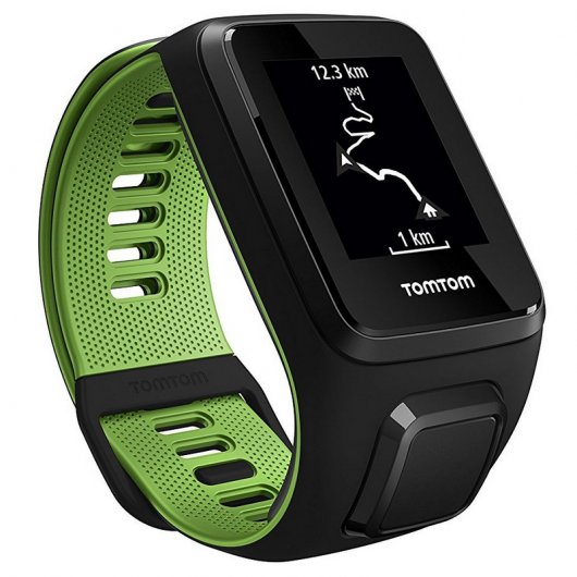 TomTom Runner 3 Cardio Reloj Deportivo Negro/Verde Correa Grande