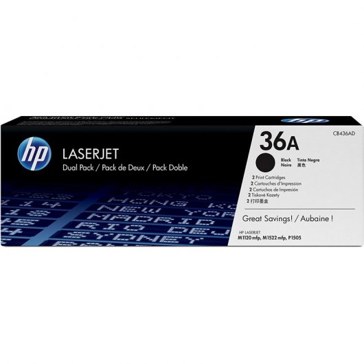 HP 36A Pack Ahorro Tóner Original Laserjet Negro