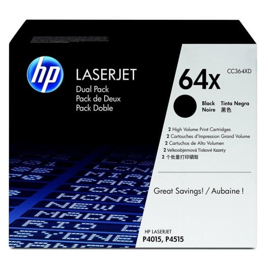 HP 64X Pack Ahorro Tóner Original Laserjet Negro