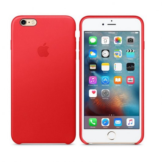 Apple Funda Leather Case Roja para iPhone 6 Plus/6s Plus