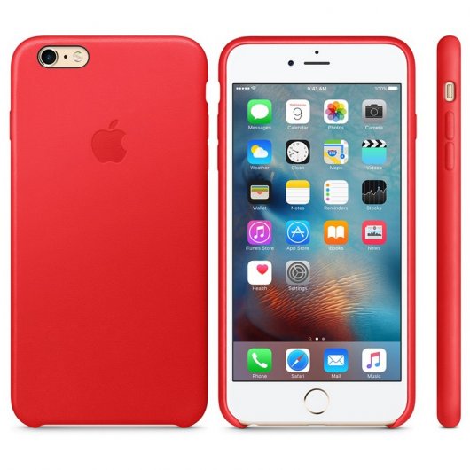 Apple Funda Leather Case Roja para iPhone 6 Plus/6s Plus