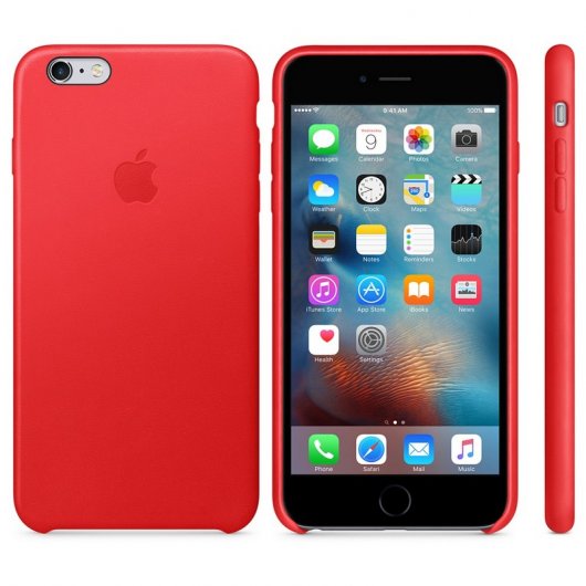 Apple Funda Leather Case Roja para iPhone 6 Plus/6s Plus