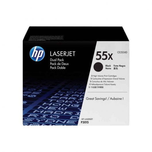 HP 55X Pack Ahorro Tóner Original Laserjet Alta Capacidad Negro