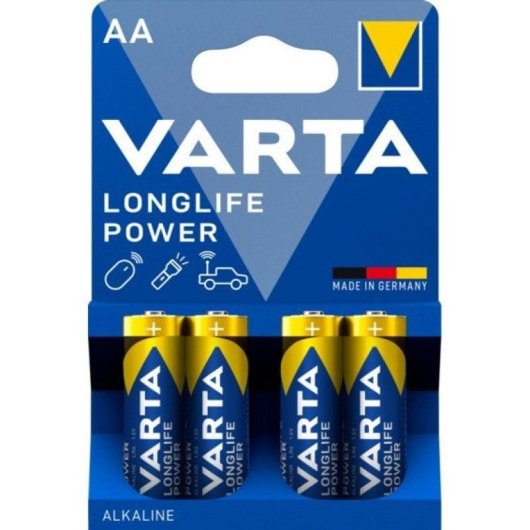 Pilha Alcalina AA Varta Longlife Power Pack de 4 unidades