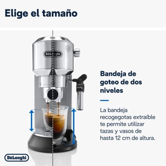DeLonghi Dedica EC685.M Cafetera de Espresso Plata
