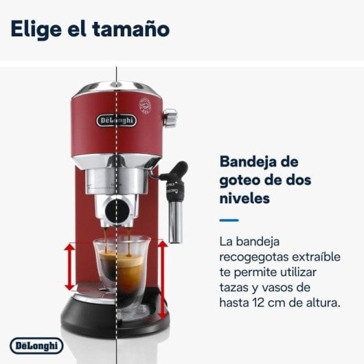 Cafetera Espresso DeLonghi Dedica EC685.R 1,1 L 15 bar con sistema cappuccino