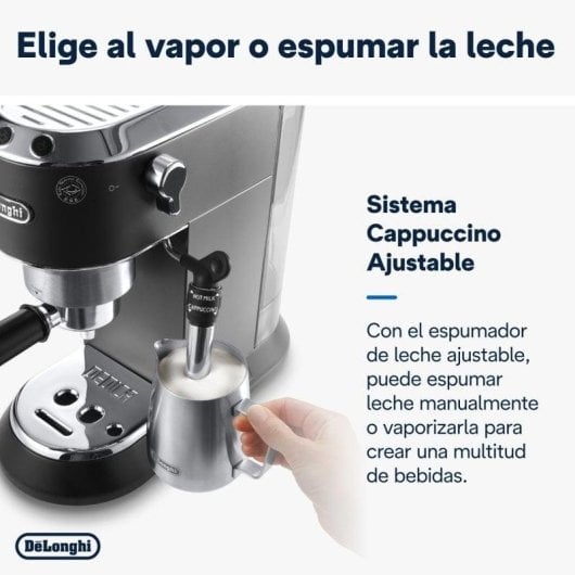 Cafetera Espresso DeLonghi Dedica EC685.BK 1,1L 15 bar acciaio inox controllo automatico