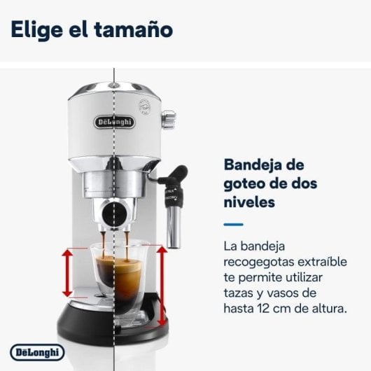 Caffettiera Espresso Semi-automatica DeLonghi Dedica EC685.W 1,1L 15 bar Thermoblock Cappuccinatore