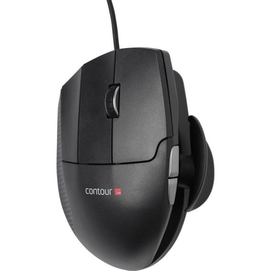 Ratón Contour Design Unimouse Left Cableado 2800 DPI Negro Ajustable Ergonómico