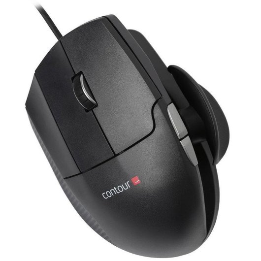 Ratón Contour Design Unimouse Left Cableado 2800 DPI Negro Ajustable Ergonómico