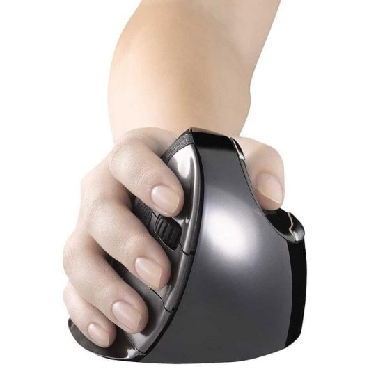 Ratón Evoluent VMDMW inalámbrico vertical láser 2600 DPI gris ergonómico
