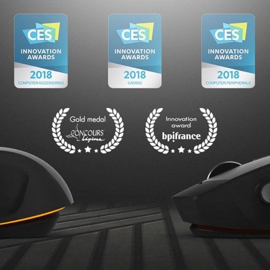 Souris Lexip Pu94 Filaire Laser 12000 DPI Noir Joysticks RGB 6 Boutons