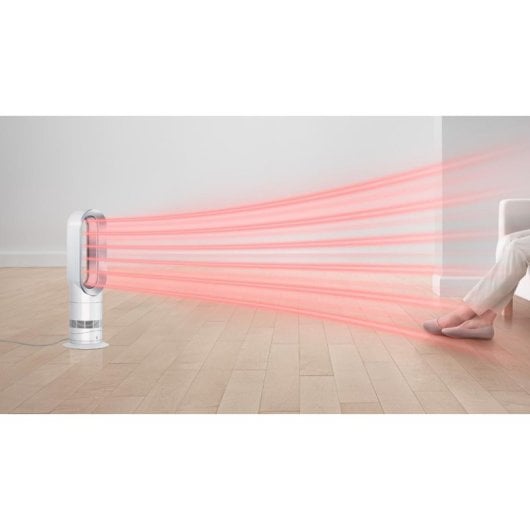 Aquecedor Termoventilador Dyson Hot+Cool Jet Focus Níquel/Branco 186L/s Controlo Remoto