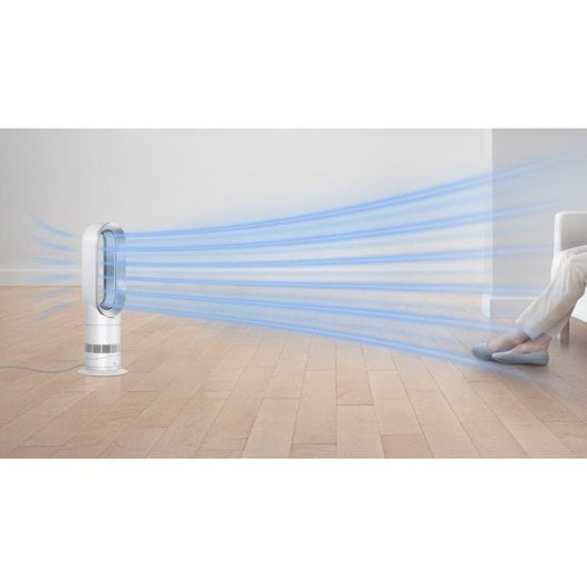 Aquecedor Termoventilador Dyson Hot+Cool Jet Focus Níquel/Branco 186L/s Controlo Remoto