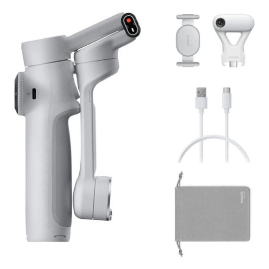 Estabilizador Insta360 Flow 2 IA Seguimiento 3 Ejes Gris Claro Plegable