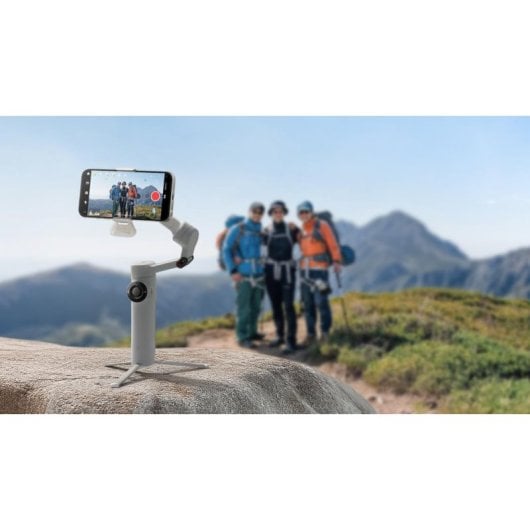Estabilizador Insta360 Flow 2 IA Seguimiento 3 Ejes Gris Claro Plegable