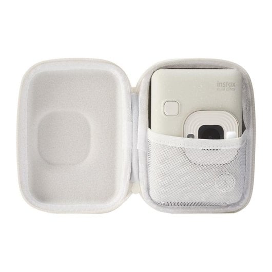 Funda compacta Fujifilm mini LiPlay Blanco con pulsera y bolsillo interior