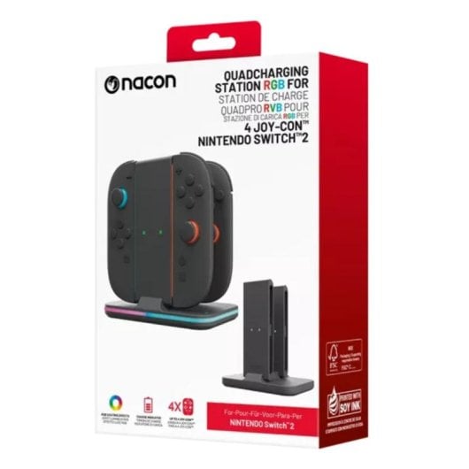 Sistema di ricarica NACON NA029116 per Nintendo Switch 2 Joy-Con illuminazione LED