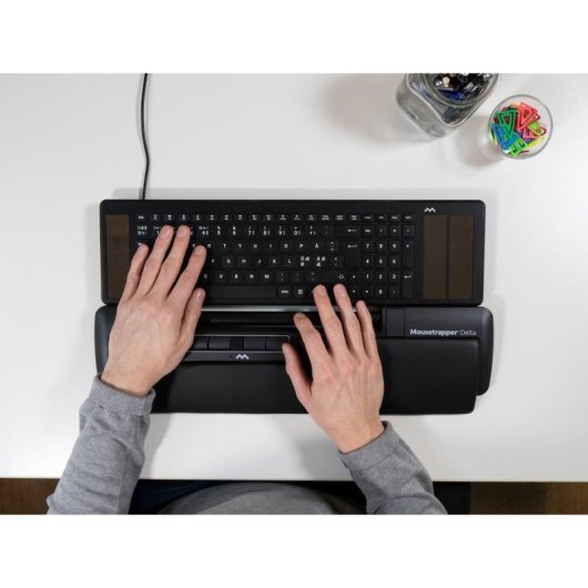 Ratón Mousetrapper Delta Extended USB 4000DPI Noir Barre de contrôle Ergonomique