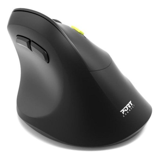 Ratón Port Designs 910007 Wireless Bluetooth RF 2400DPI Schwarz Ergonomisch USB-C Recargable