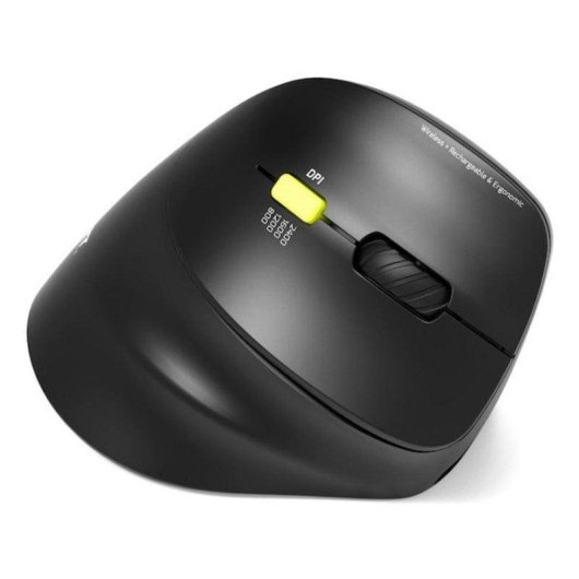 Ratón Port Designs 910007 RF Bluetooth 2400 DPI Schwarz Vertikal Wiederaufladbar