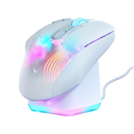Ratón Turtle Beach Kone XP Air Inalámbrico RF Bluetooth 19000 DPI Blanco RGB Base de carga