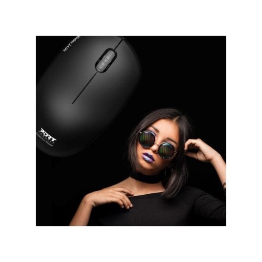 Ratón Port Designs 900540 inalámbrico RF 1600 DPI negro ambidiestro